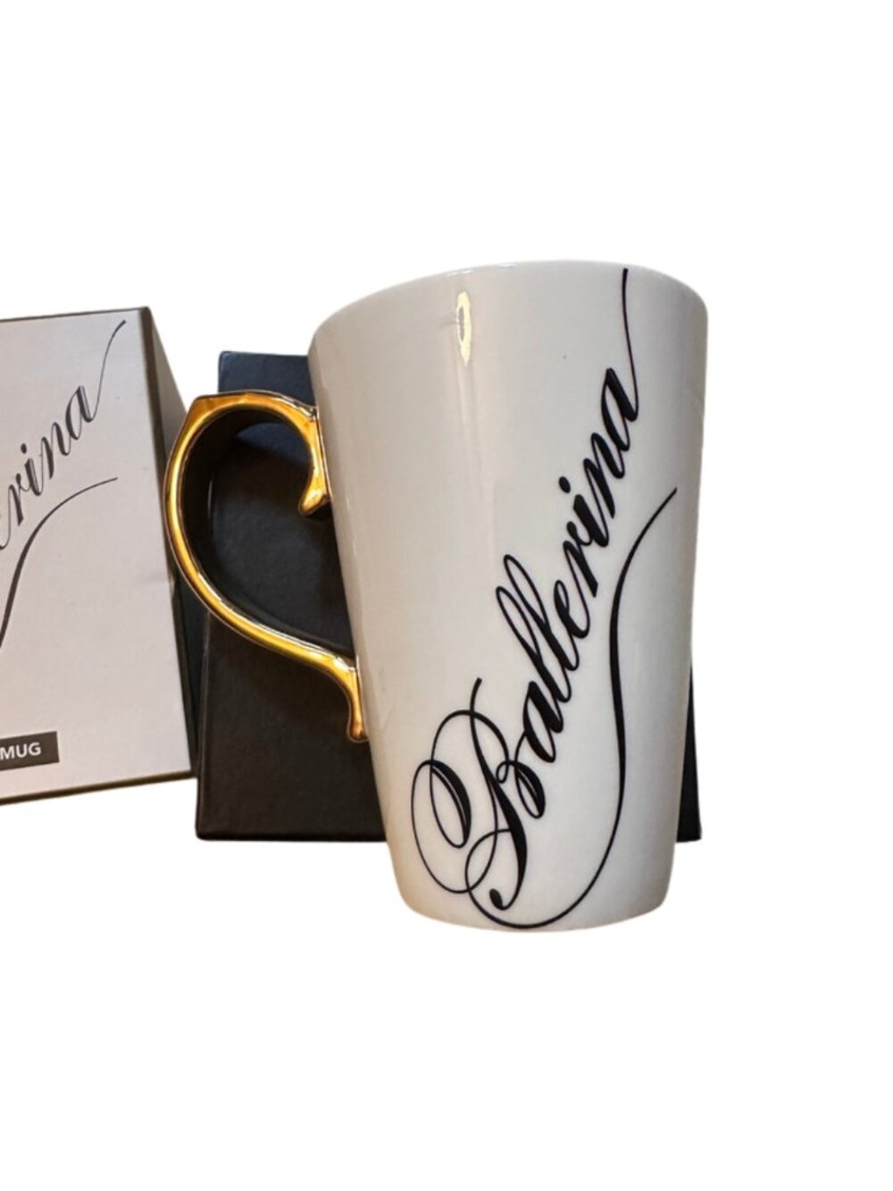 NEW Rosanna Ballerina Gold Handle Coffee Mug - 12 oz